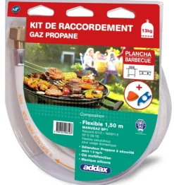 ADDAX - Kit de connexion propane (détendeur + tuyau 1,50m + cle) addax