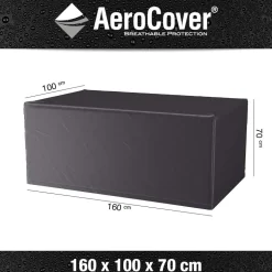 AEROCOVER - Housse de protection respirante pour table de jardin pour table 160x100xh70 cm
