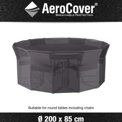 AEROCOVER - Housse de protection respirante pour table de jardin pour table ø200xh85 cm