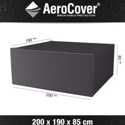 AEROCOVER - Housse de protection respirante pour table de jardin pour table 200x190xh85 cm