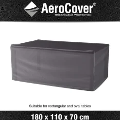 AEROCOVER - Housse de protection respirante pour table de jardin pour table 180x110xh70 cm