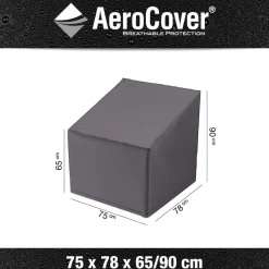 AEROCOVER - Housse de protection respirante pour chaise de jardin pour chaise 75x78x65/90 cm