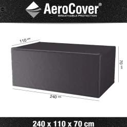 AEROCOVER - Housse de protection respirante pour table de jardin pour table 240x110xh70 cm