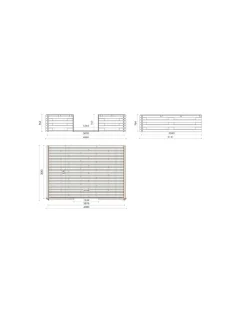 ALTANKA - Abri de jardin en bois - 4x4 m + terrasse avec balustrade et avant-toit en bois - 28 m2 - dom371+dom618+dom548+pod04 - altanka
