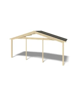 ALTANKA - Abri de jardin en bois - 6x5 m + terrasse avec balustrade et avant-toit en bois - 42 m2 - dom747+dom553+dom555+pod04 - altanka