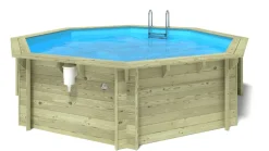 ALTANKA - Piscine de jardin en bois - 4,71x4,72 x h.1,20m
