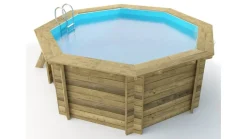ALTANKA - Piscine de jardin en bois - 4,71x4,72 x h.1,20m