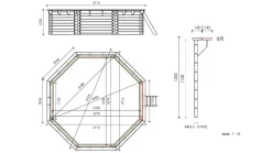 ALTANKA - Piscine de jardin en bois - 4,71x4,72 x h.1,20m