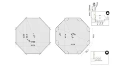 ALTANKA - Piscine de jardin en bois - 4,71x4,72 x h.1,20m