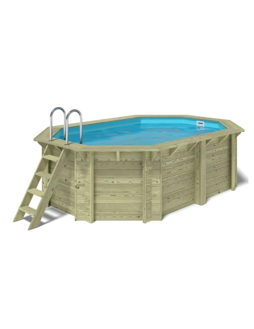 ALTANKA - Piscine en bois nemo 4,3x3 - h.1,18 m fixations à sceller - bas7302ospi - altanka