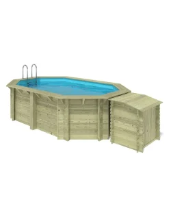 ALTANKA - Piscine en bois nemo 4,3x3 - h.1,18 m cadre en métal, sans dalle béton - bas7302ospu+sza - altanka
