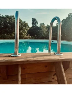 ALTANKA - Piscine en bois nemo 5,79x3,49 - h.1,45 m fixations à sceller - bas7304ospi - altanka