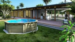 ALTANKA - Piscine en bois 4,71x4,72 - h.1,20 m autoportante - bas753osp+sza7 - altanka