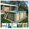 ALTANKA - Piscine en bois aqua 4,65x2,85 - h.1,24 m fixations à sceller - bas7306ospi+sza - altanka