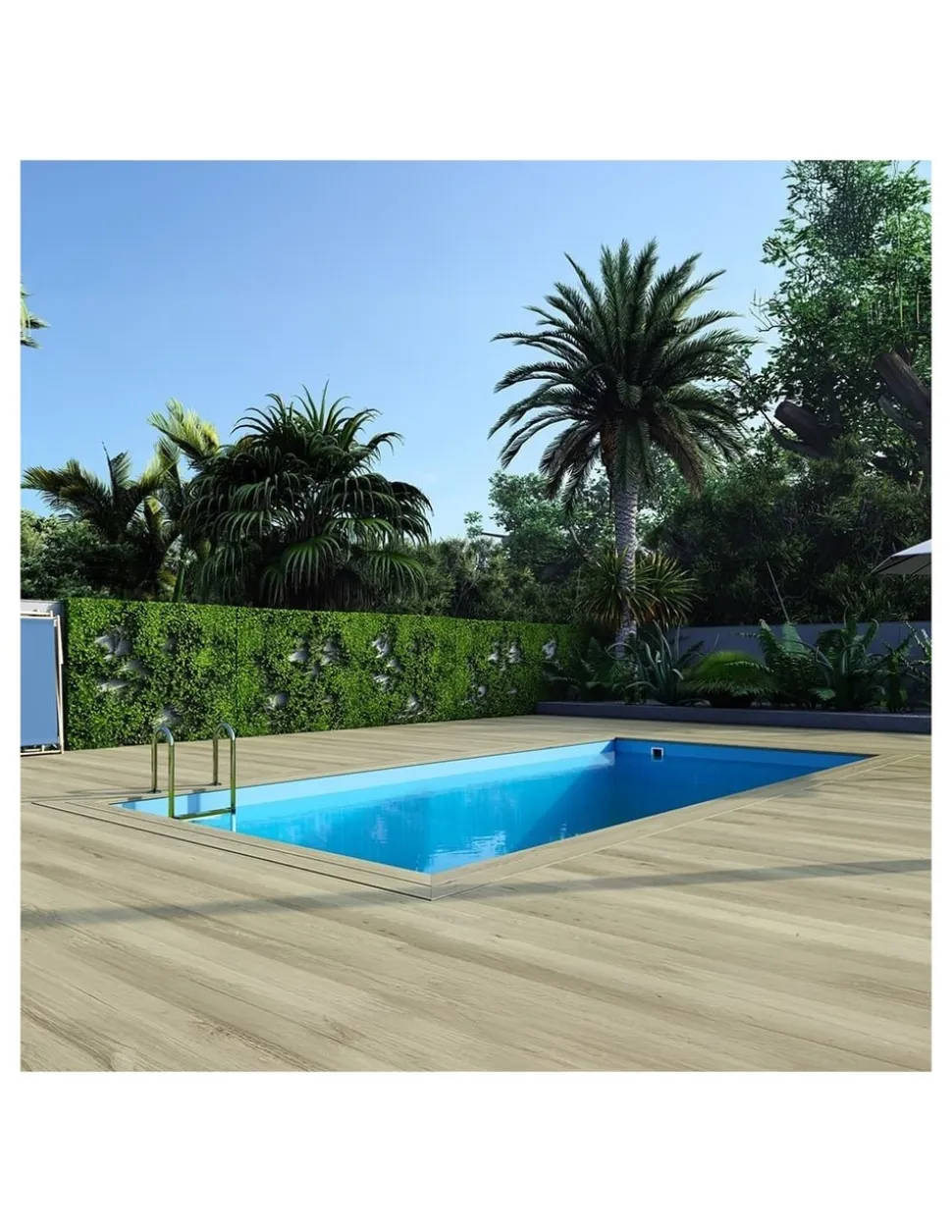 ALTANKA - Piscine en bois aqua 7x3,75 - h.1,45 m fixations à visser - bas7308ospl - altanka