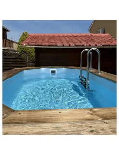 ALTANKA - Piscine en bois nemo 4,3x3 - h.1,31 m fixations à sceller - bas7303ospi - altanka
