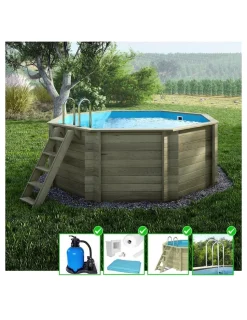 ALTANKA - Piscine en bois coral 3,25x3,25 - h.1,18 m autoportante - bas7301osp - altanka