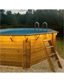 ALTANKA - Piscine en bois nemo 5,79x3,49 - h.1,45 m fixations à sceller - bas7304ospi+sza - altanka