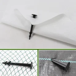 AQUAGART - 100 ancrages pour filets, ancrages au sol pour filet de bassin, filet de protection contre les feuilles, filet de recouvrement