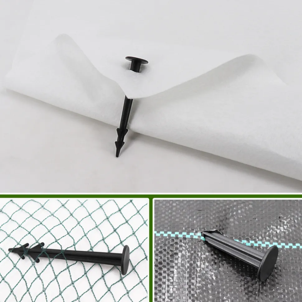 AQUAGART - 150 ancrages pour filets, ancrages au sol pour filet de bassin, filet de protection contre les feuilles, filet de recouvrement