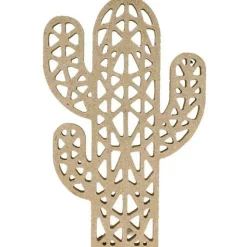 ARTEMIO - Silhouette en bois mdf origami - cactus 15 cm