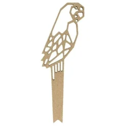 ARTEMIO - Silhouette en bois mdf origami - perroquet 25 cm