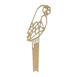 ARTEMIO - Silhouette en bois mdf origami - perroquet 15 cm