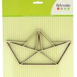 ARTEMIO - Silhouette en bois mdf - bateau en origami