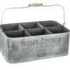 ATMOSPHERA - Porte plante déco vintage en zinc gris