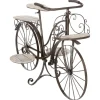 ATMOSPHERA - Porte plantes vélo en bois et métal aspect vintage h 59 cm