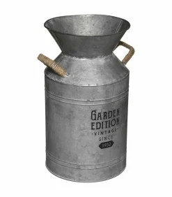 ATMOSPHERA - Pot à lait décoratif en zinc vintage h 37 cm