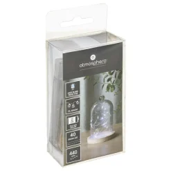 ATMOSPHERA CREATEUR D'INTERIEUR - Guirlandes - 40 micro led - argent et blanc - l400 cm