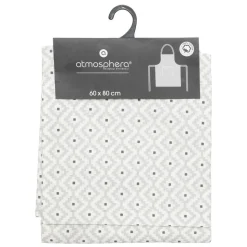 ATMOSPHERA CREATEUR D'INTERIEUR - Tablier imprimé "etnik" - gris - coton 60x80 cm
