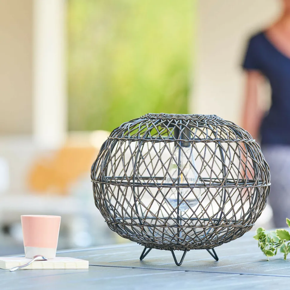 ATMOSPHERA CREATEUR D'INTERIEUR - Lampe solaire "boule" - métal d31 cm
