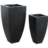 AUBRY GASPARD - Cache-pots en zinc noir (lot de 2)