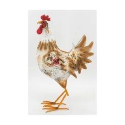 AUBRY GASPARD - Statue de coq en métal coloré