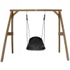 AXI - Axi portique en bois fsc marron avec balançoire nid d'oiseau enfant 100 cm roxy