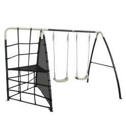 AXI - Axi set de balançoire en métal en anthracite & crème