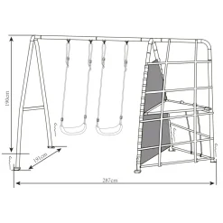 AXI - Axi set de balançoire en métal en anthracite & crème