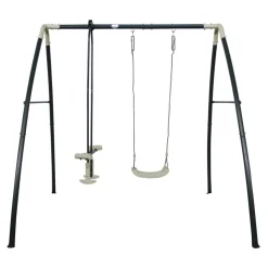 AXI - Axi set de balançoire en métal en anthracite & crème 3 agrès