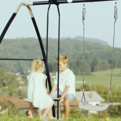 AXI - Axi set de balançoire en métal en anthracite & crème 3 agrès