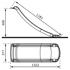 AXI - Axi sky120 toboggan gris - 118 cm