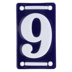 BEST FOR BOOTS - Numéro de maison en fer émaillé chiffre 9