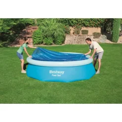 BESTWAY - Bâche à bulles ronde ou ovale pour piscine bestway