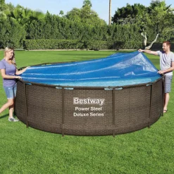 BESTWAY - Bâche à bulles ronde ou ovale pour piscine bestway