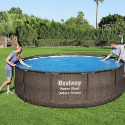 BESTWAY - Bâche à bulles ronde ou ovale pour piscine bestway