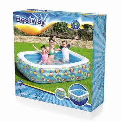 BESTWAY - Bestway piscine gonflable pour enfants bleu 229x152x56 cm
