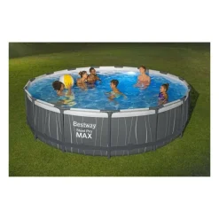 BESTWAY - Kit piscine hors sol tubulaire bestway steel pro max鈩échelle, bâche, lumiere