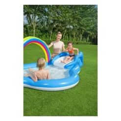 BESTWAY - Piscine avec tobogan arcoiris 257 x 145 x 91 cm