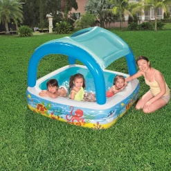 BESTWAY - Piscine de jeu avec auvent bleu 140x140x114 cm 52192